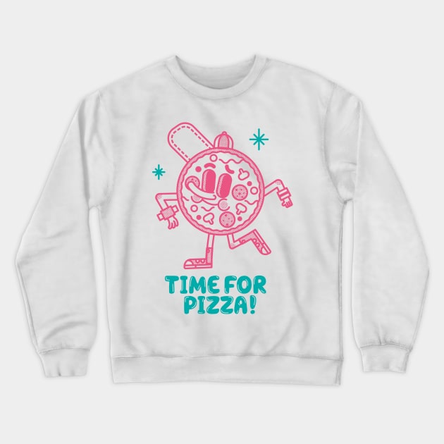 Time for Pizza Crewneck Sweatshirt by Geeksarecool